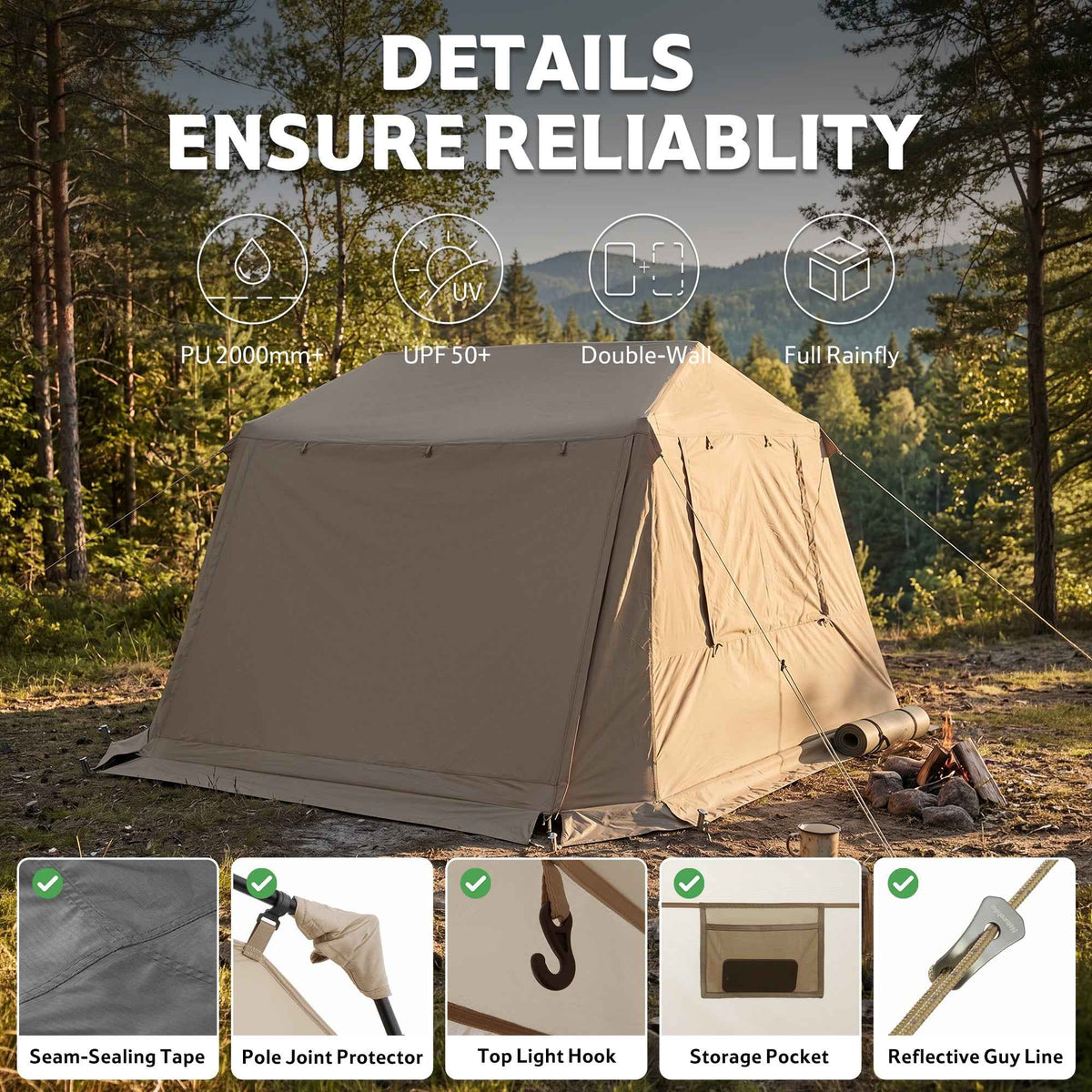Village™ 6.0 4-Person Instant Cabin Tent