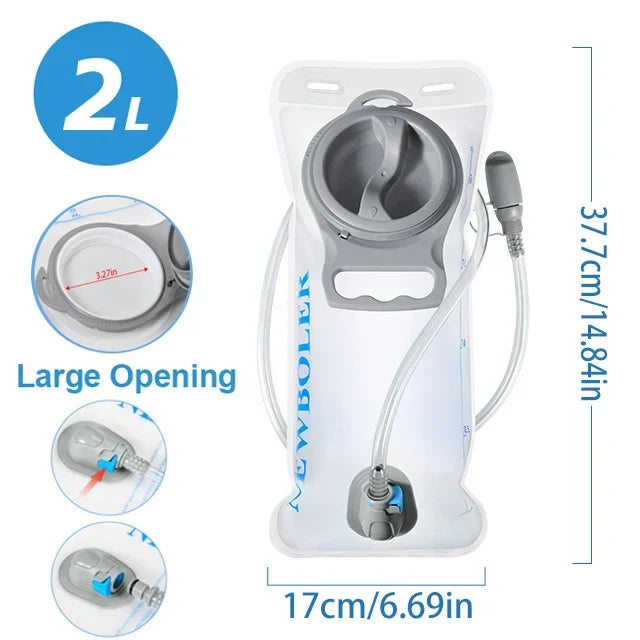 Hydration backpack with 1.5–3L water bladder reservoir